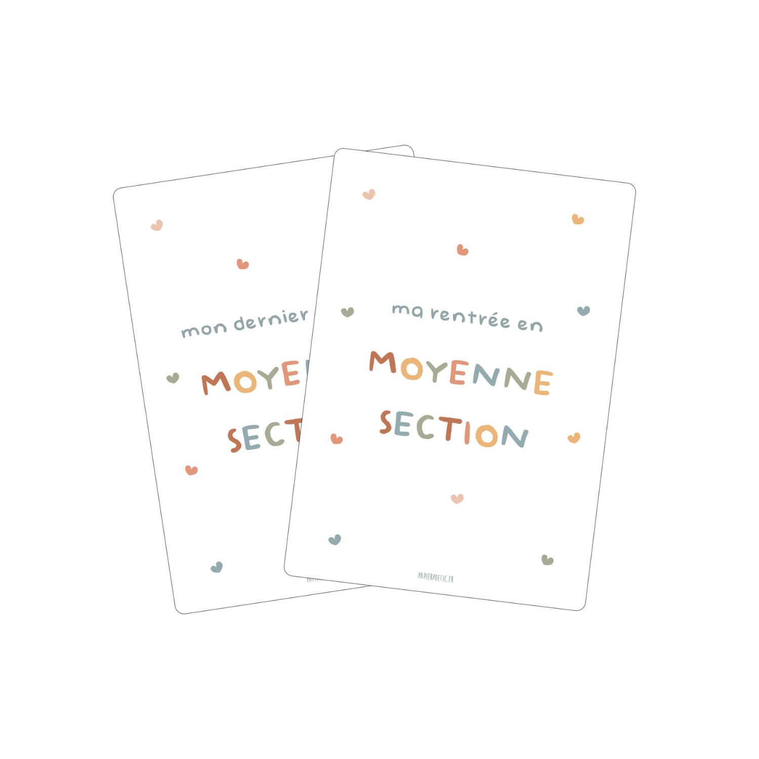 Cartes souvenirs duo (rentrée & dernier jour) - Grande Section – Image 2