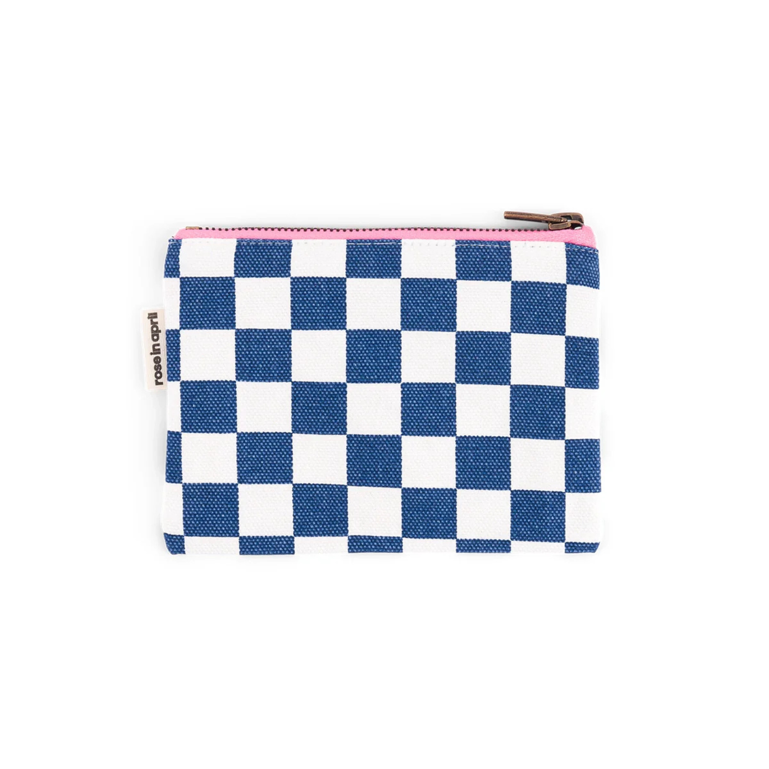 Porte-monnaie marie - damier bleu navy