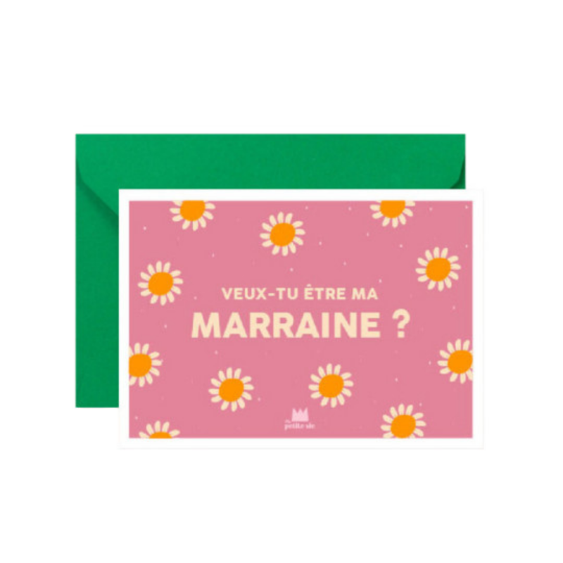 Carte « Veux-tu être ma marraine ? »