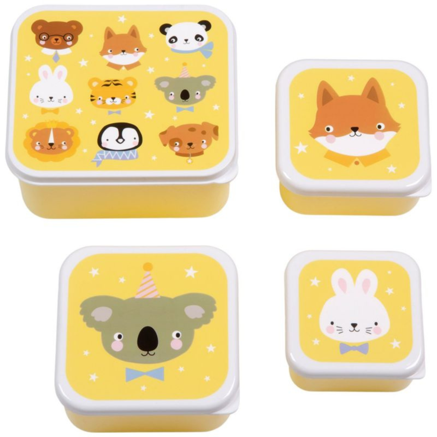 Lot de 4 boîtes à goûter - Animaux – Image 2