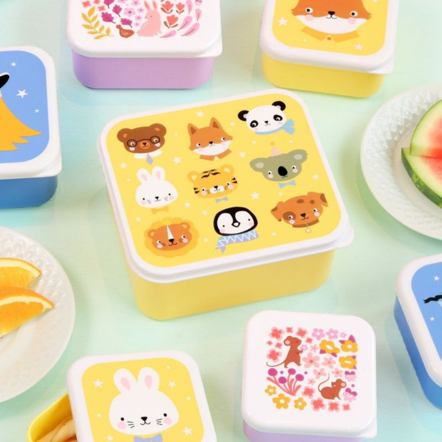 Lot de 4 boîtes à goûter - Animaux – Image 4