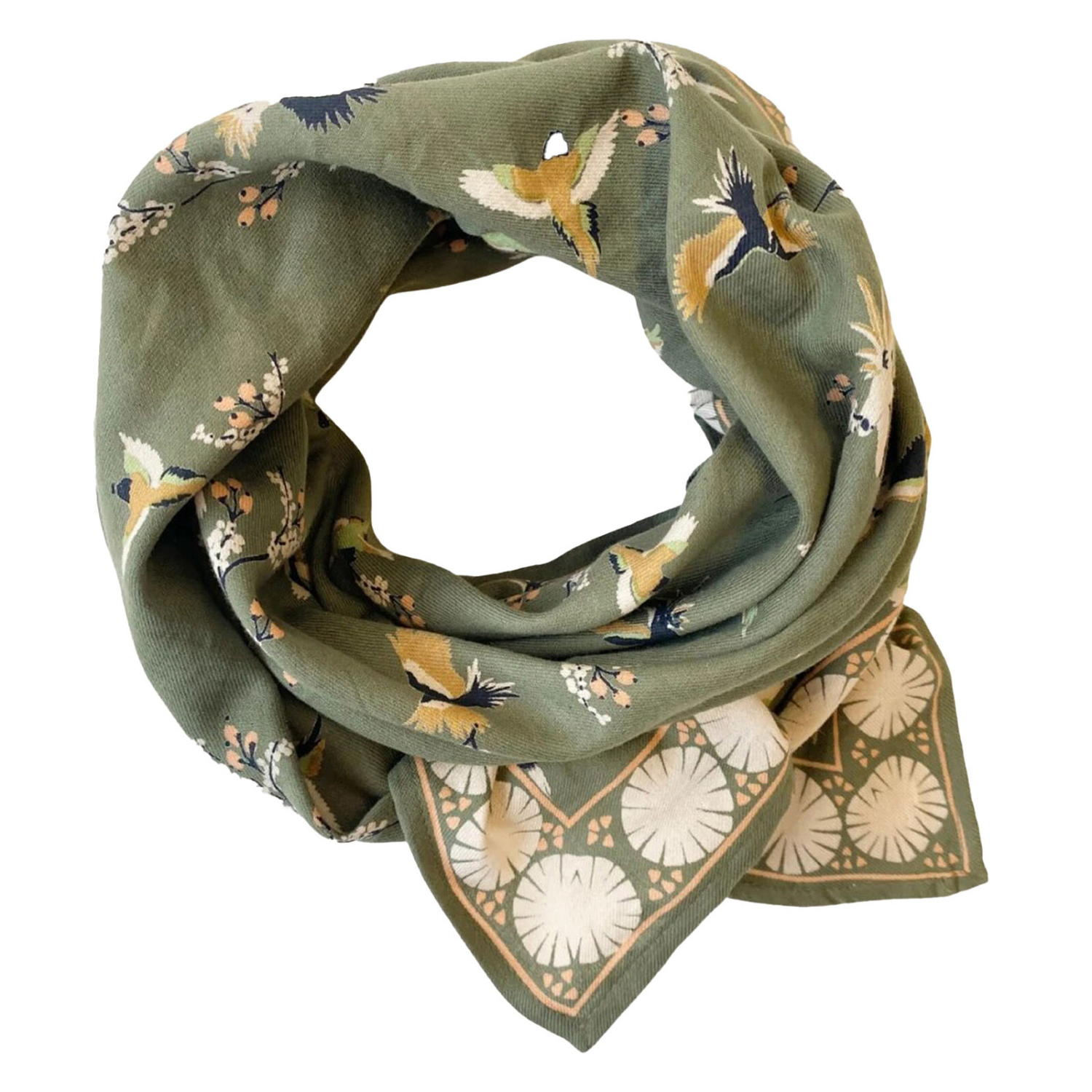 Grand foulard "Cerisier Eucalyptus"
