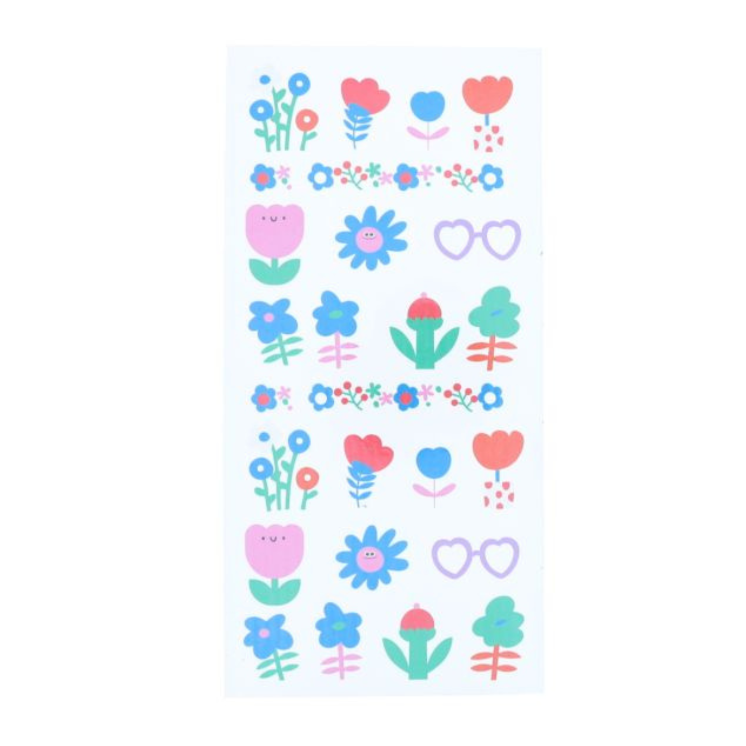 Set de 2 planches de tatouages temporaires – Flowers – Image 2