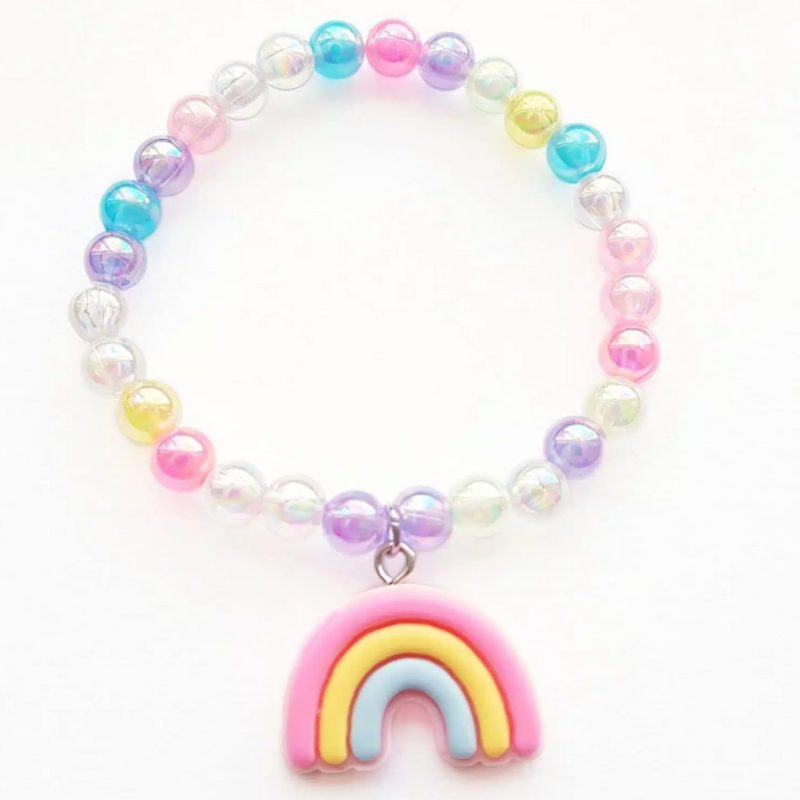 Bracelet perles arc-en-ciel
