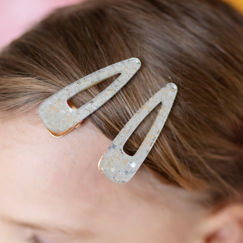 Lot de 2 barrettes – Gel Sparkle pailletées
