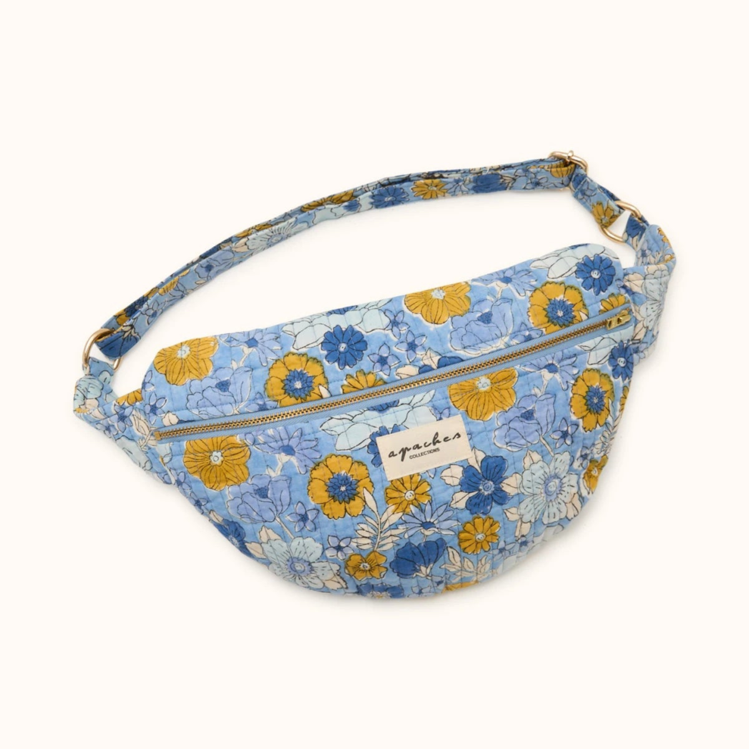 Big sac banane matelassé “Joy” Océan