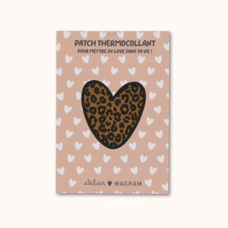 Patch brodé léopard marron – Thermocollant