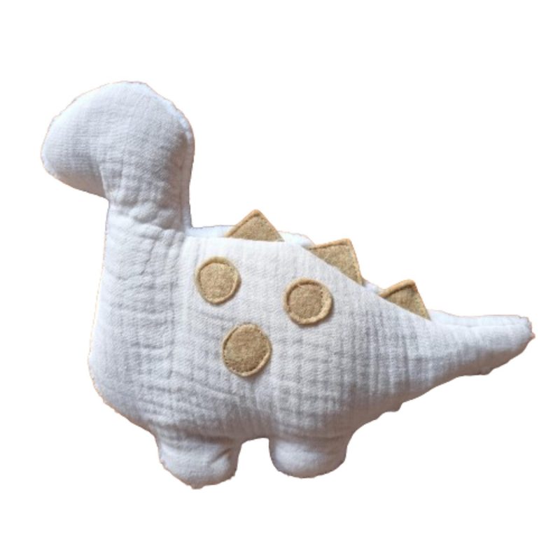 Bouillotte sèche enfant – Dinosaure écru