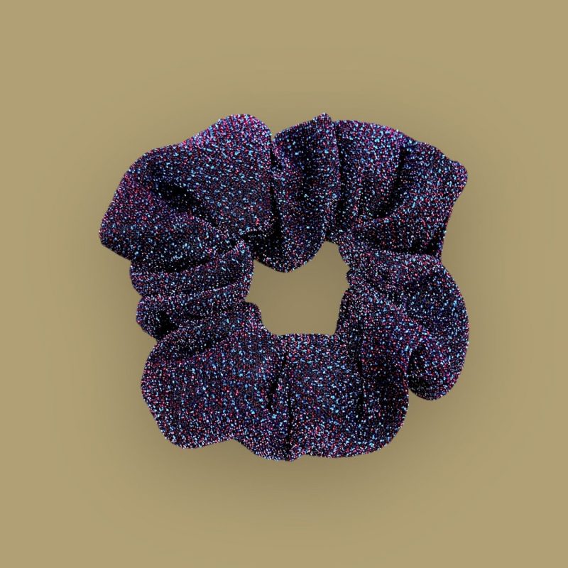 Chouchou pailleté – Bleu marine