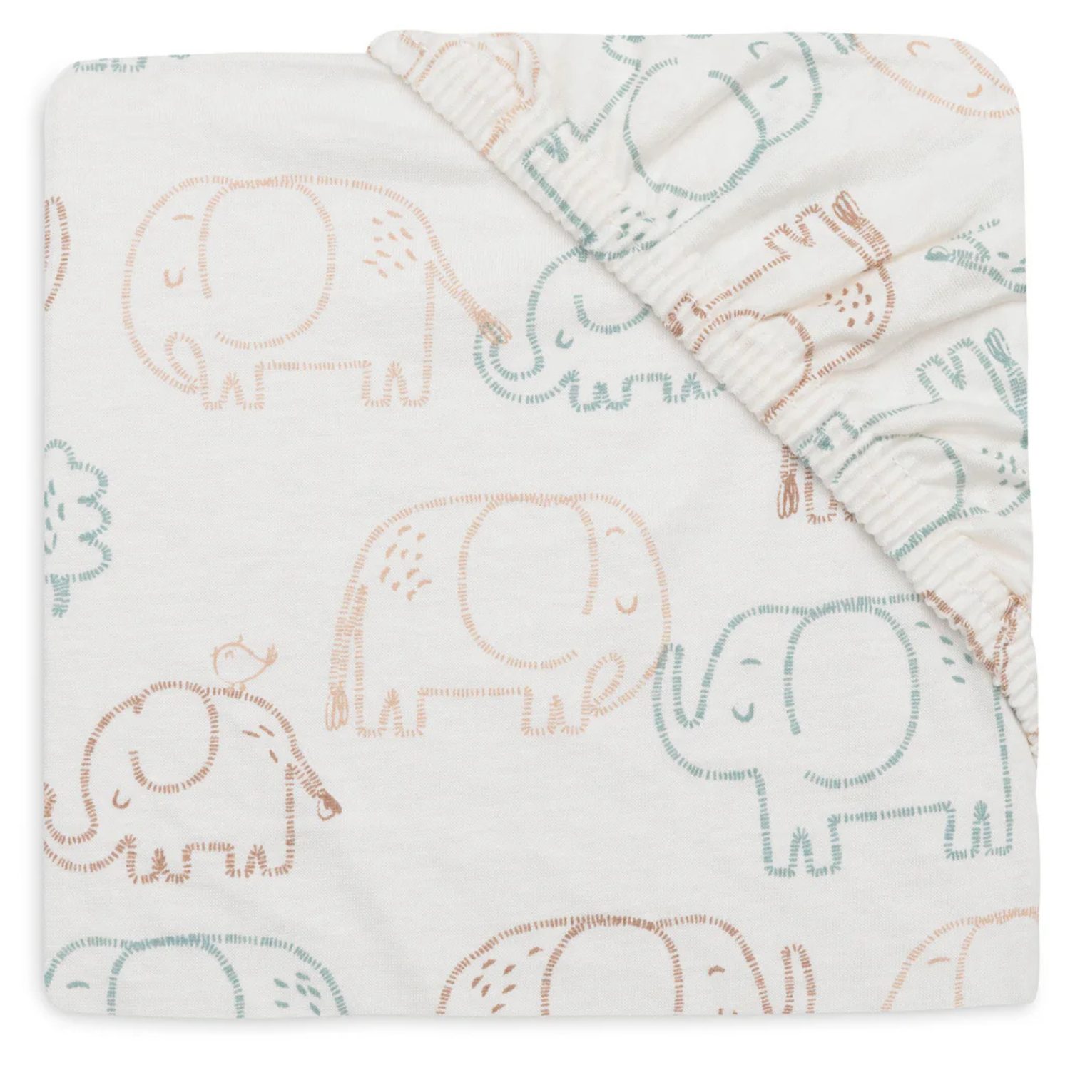 Drap-housse en jersey – Elephants tales