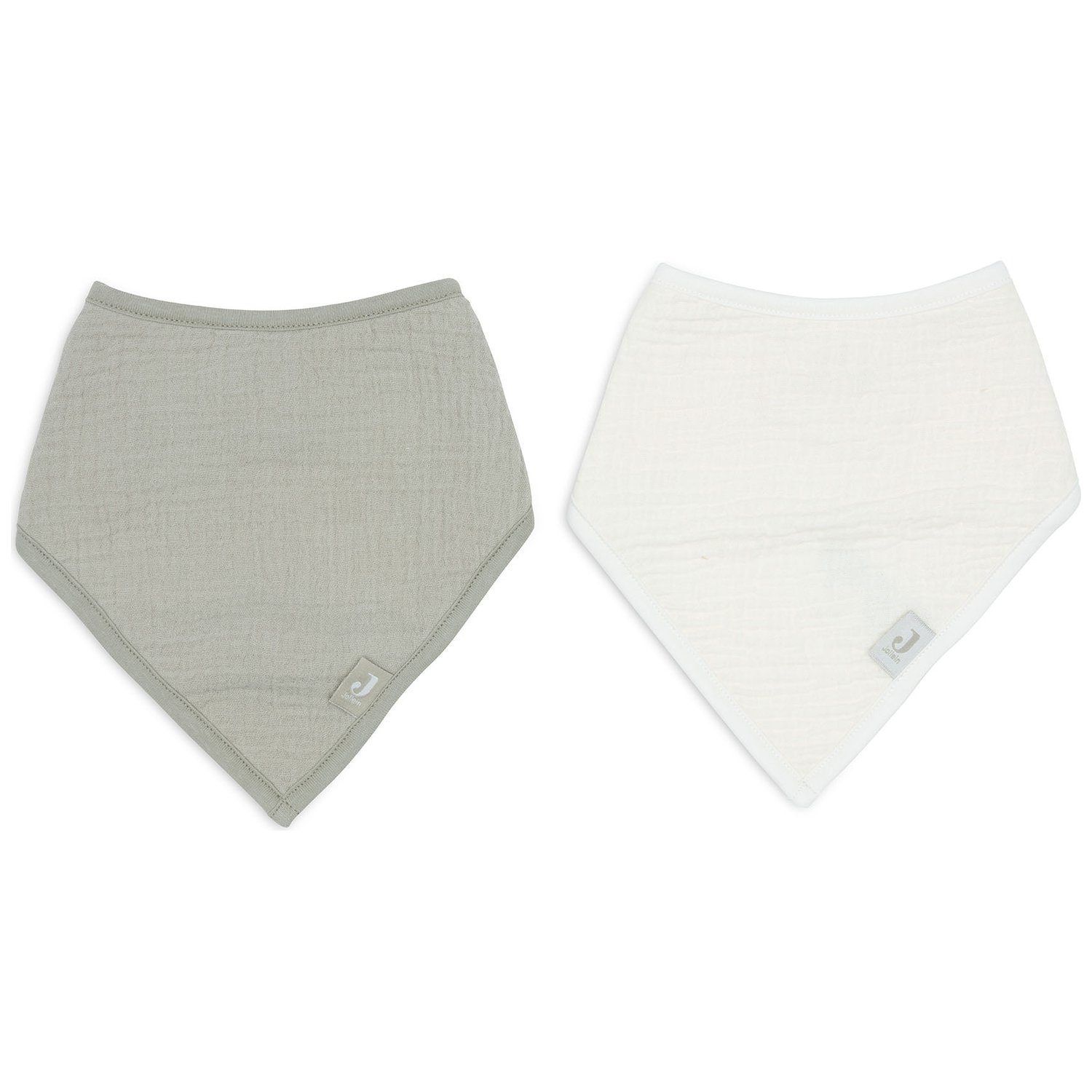 Lot de 2 bavoirs bandanas - Vert olive & Avoine – Image 2