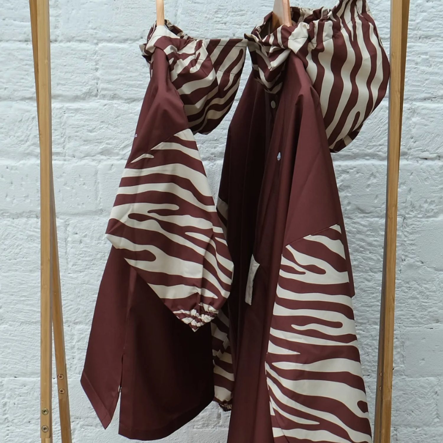 Poncho adulte zébra taille unique – Image 4