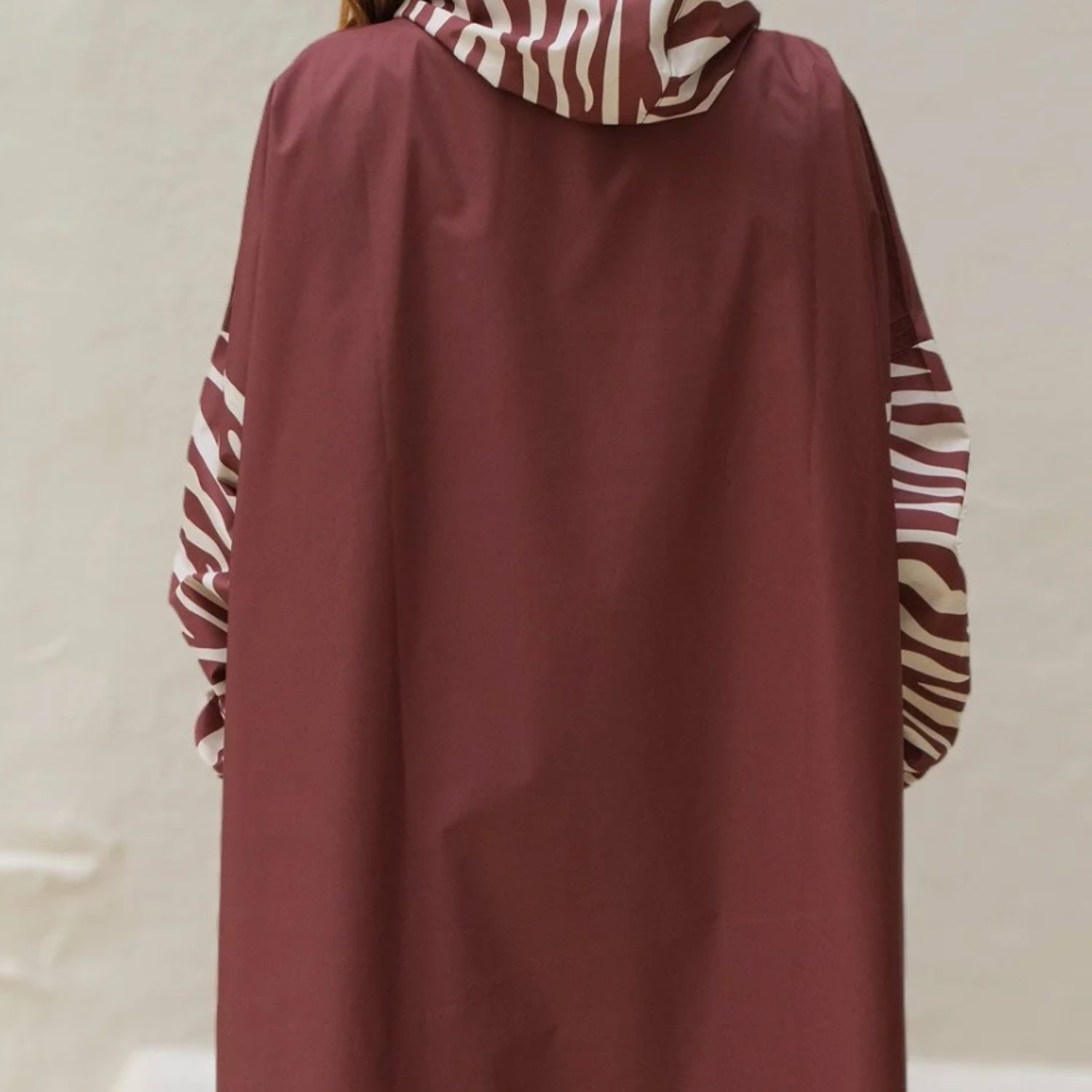 Poncho adulte zébra taille unique – Image 5