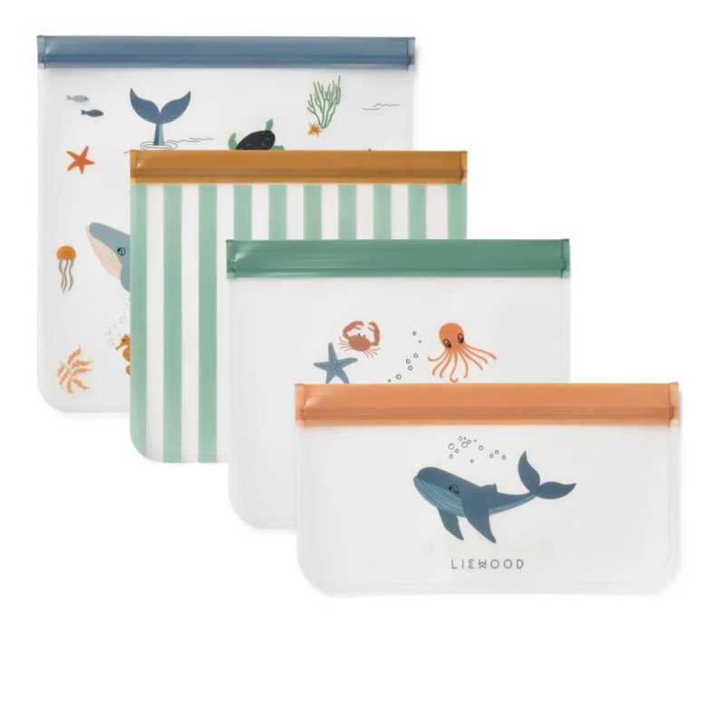 Sacs de rangement réutilisables – Sea creature (x4 tailles)