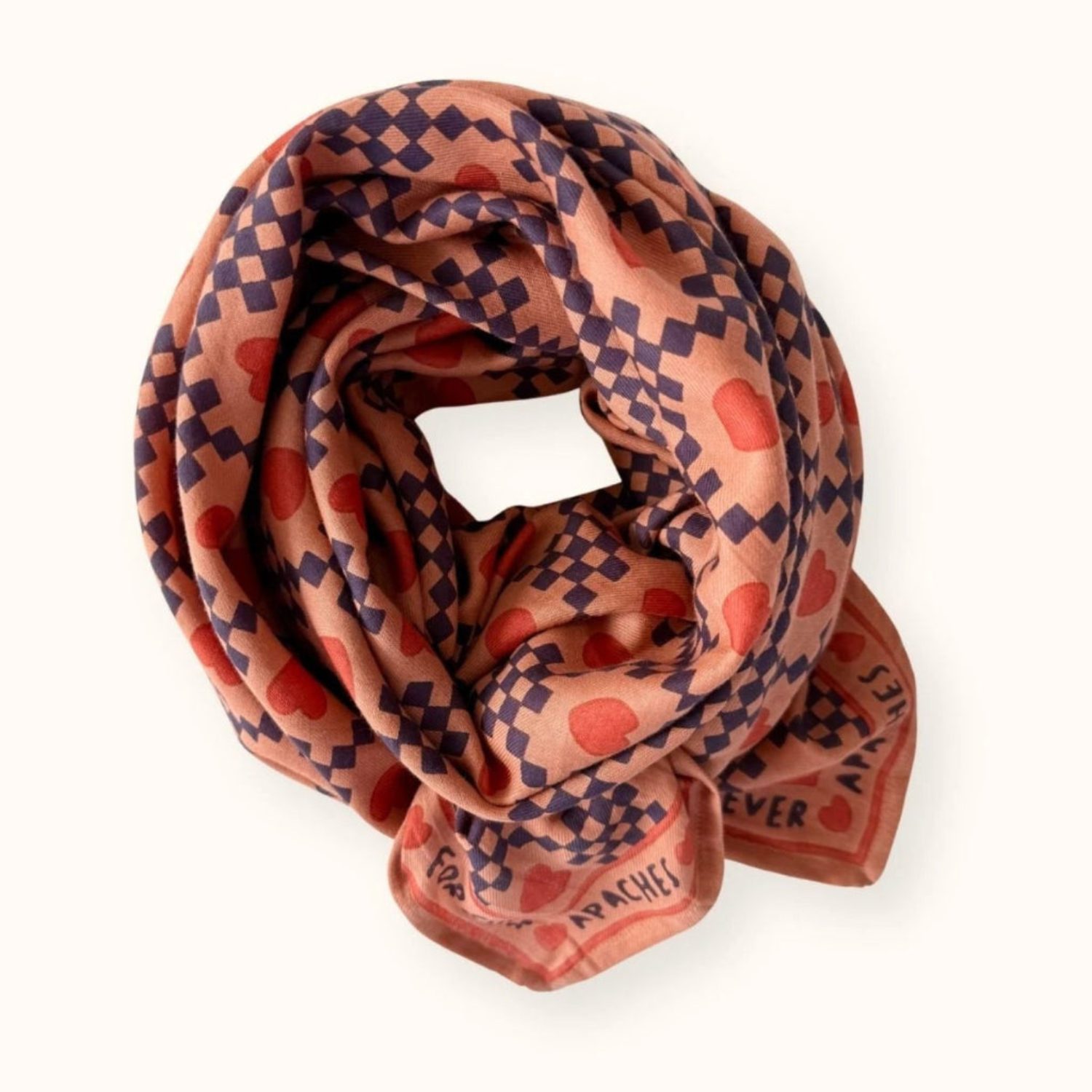 Grand foulard "Amor Rust"
