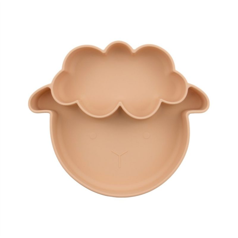 Assiette compartimentée Mouton - Abricot