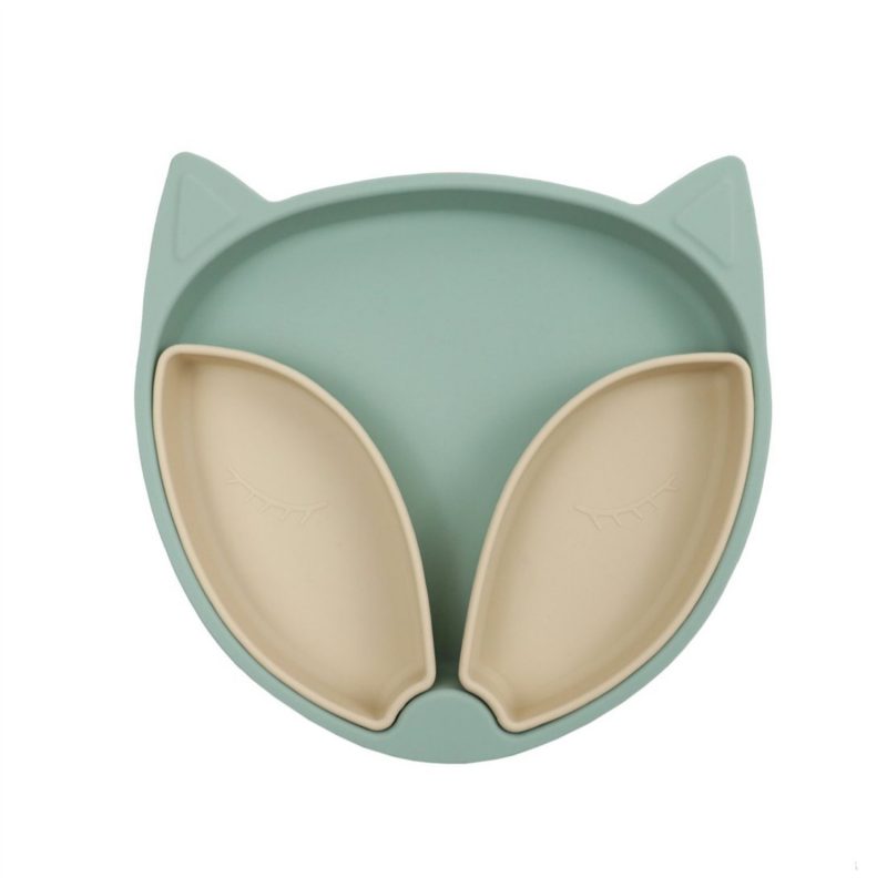 Assiette compartimentée Renard - Menthe