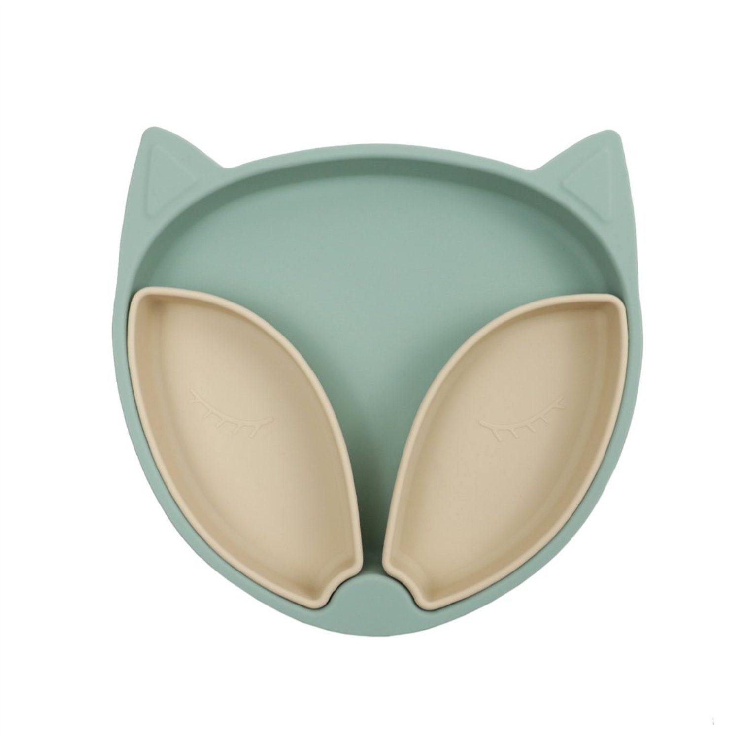 Assiette compartimentée Renard - Menthe