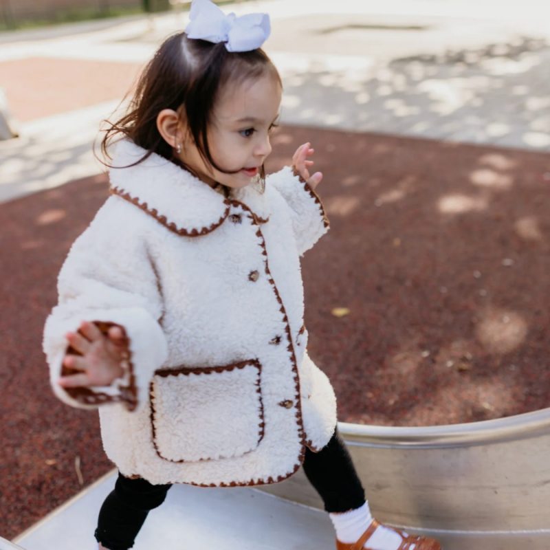 Veste sherpa - Écru (4 ans)