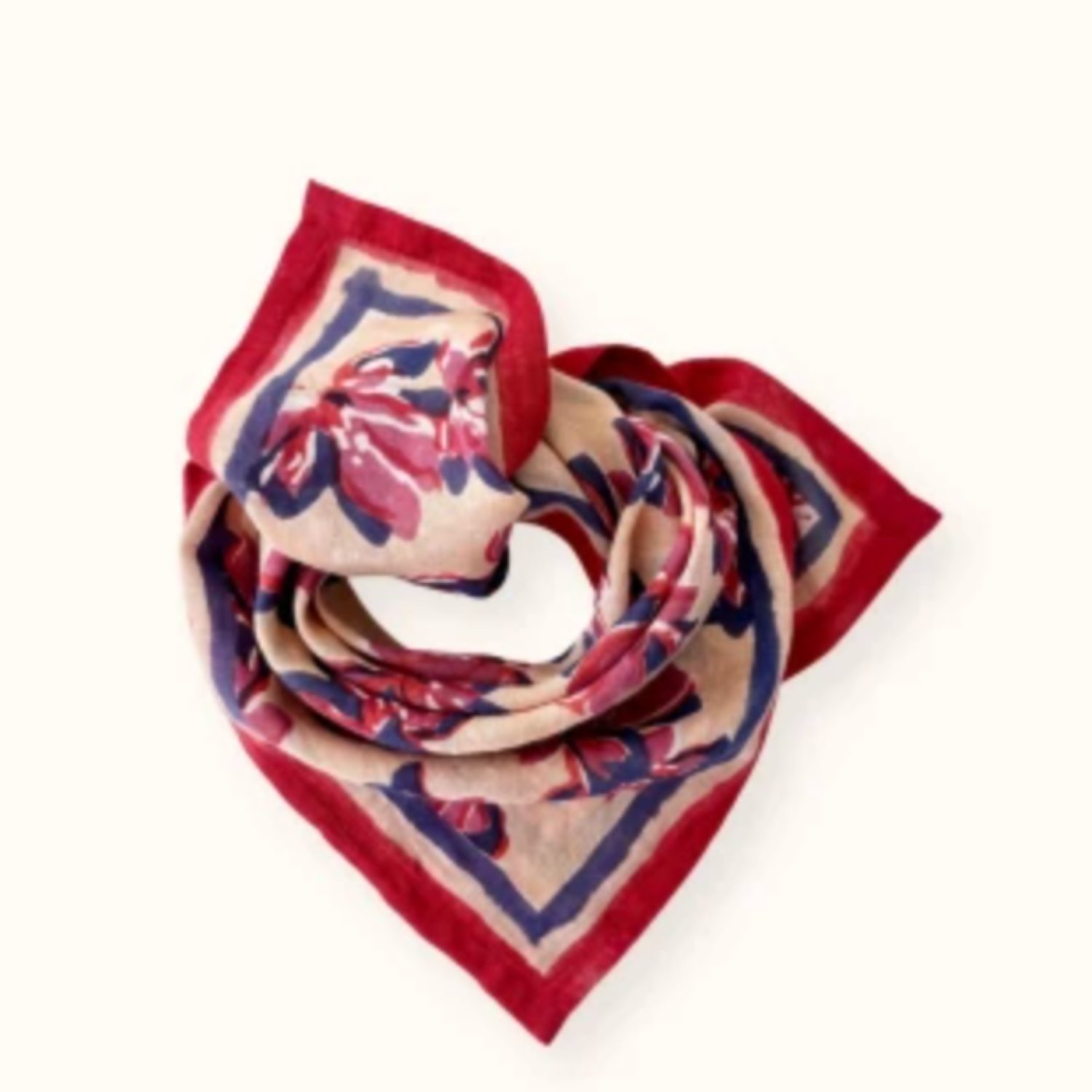 Petit foulard "Violeta Macadamia"