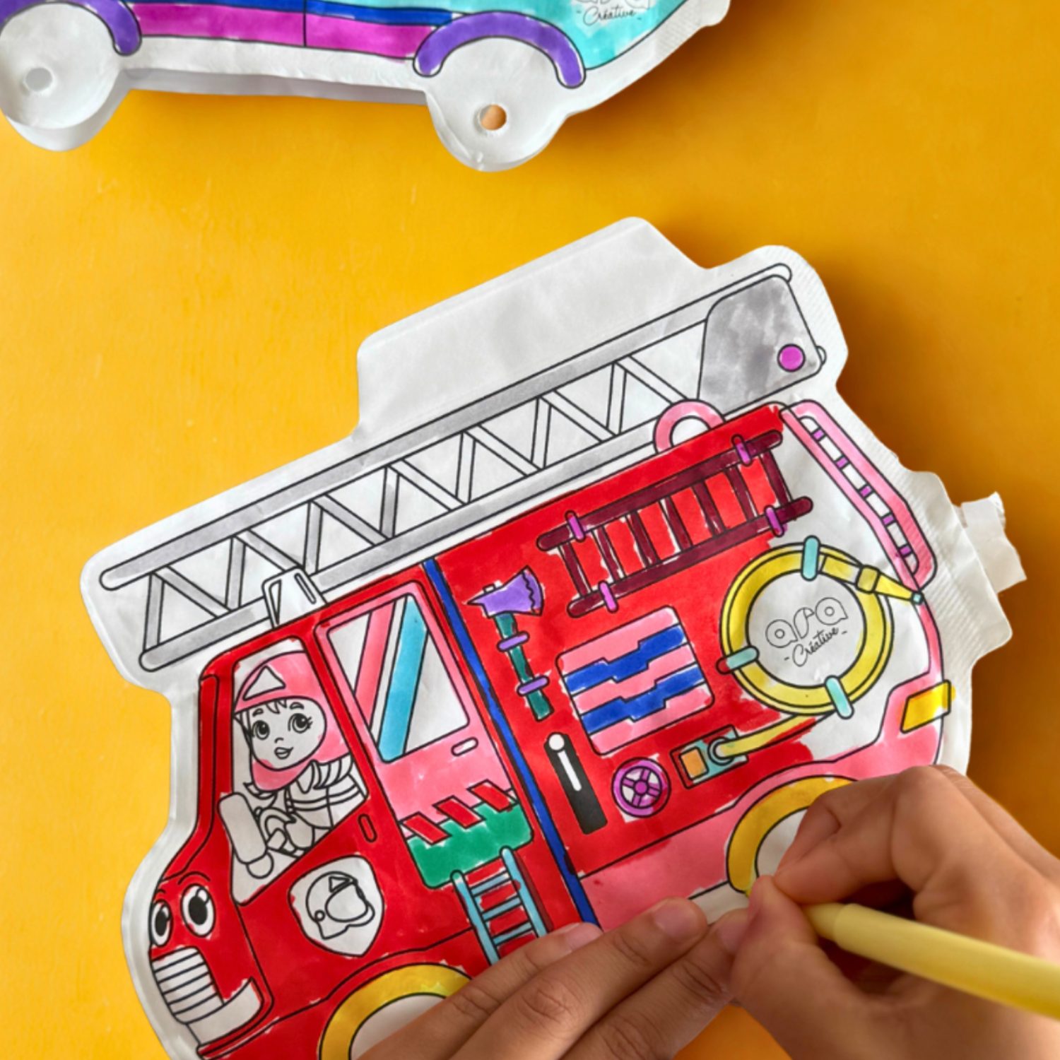 2 coloriages gonflables - Pompier et police – Image 2