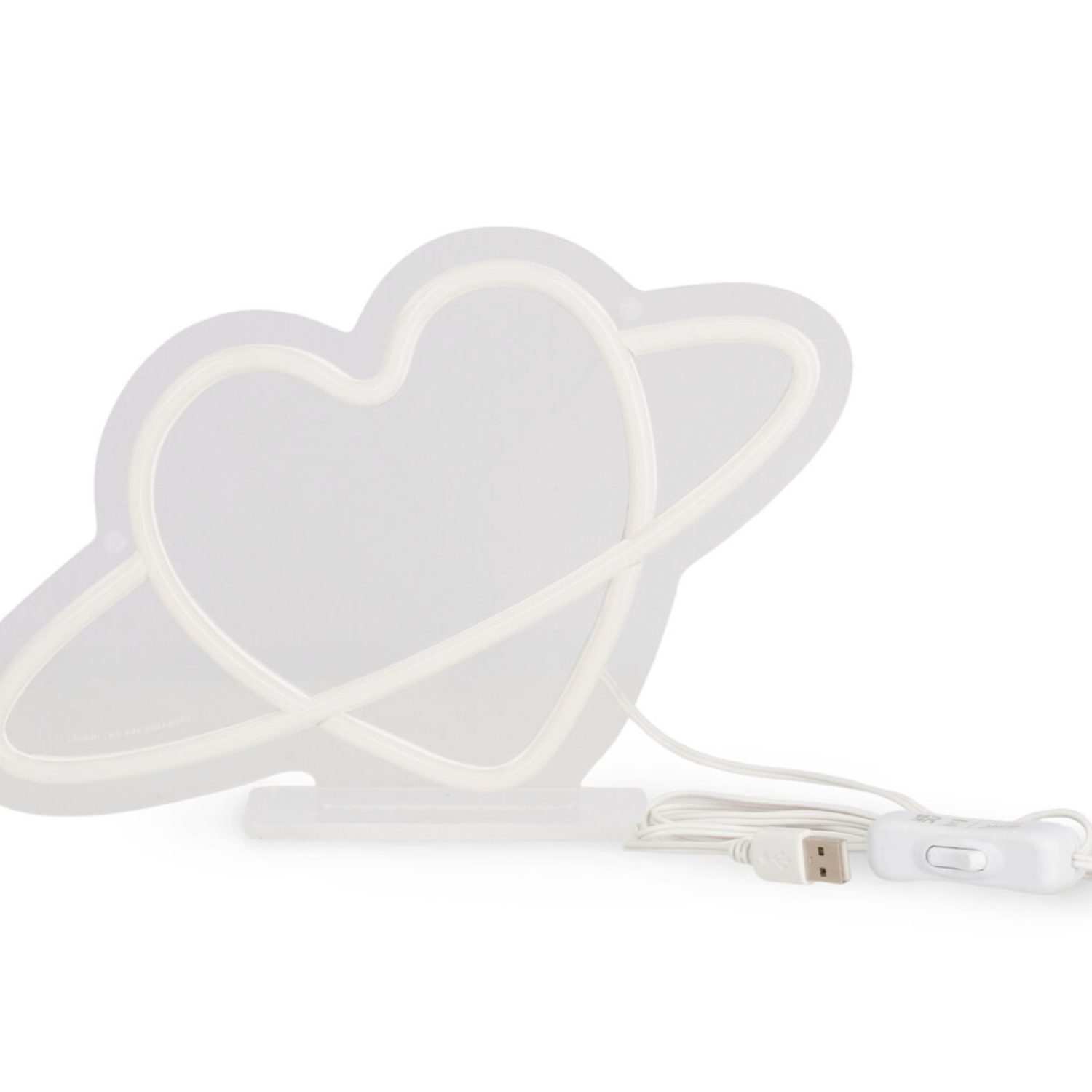 Enseigne néon planète coeur – Image 3