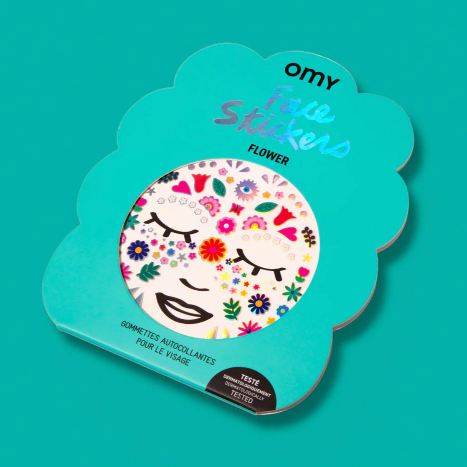 Stickers visage fleurs