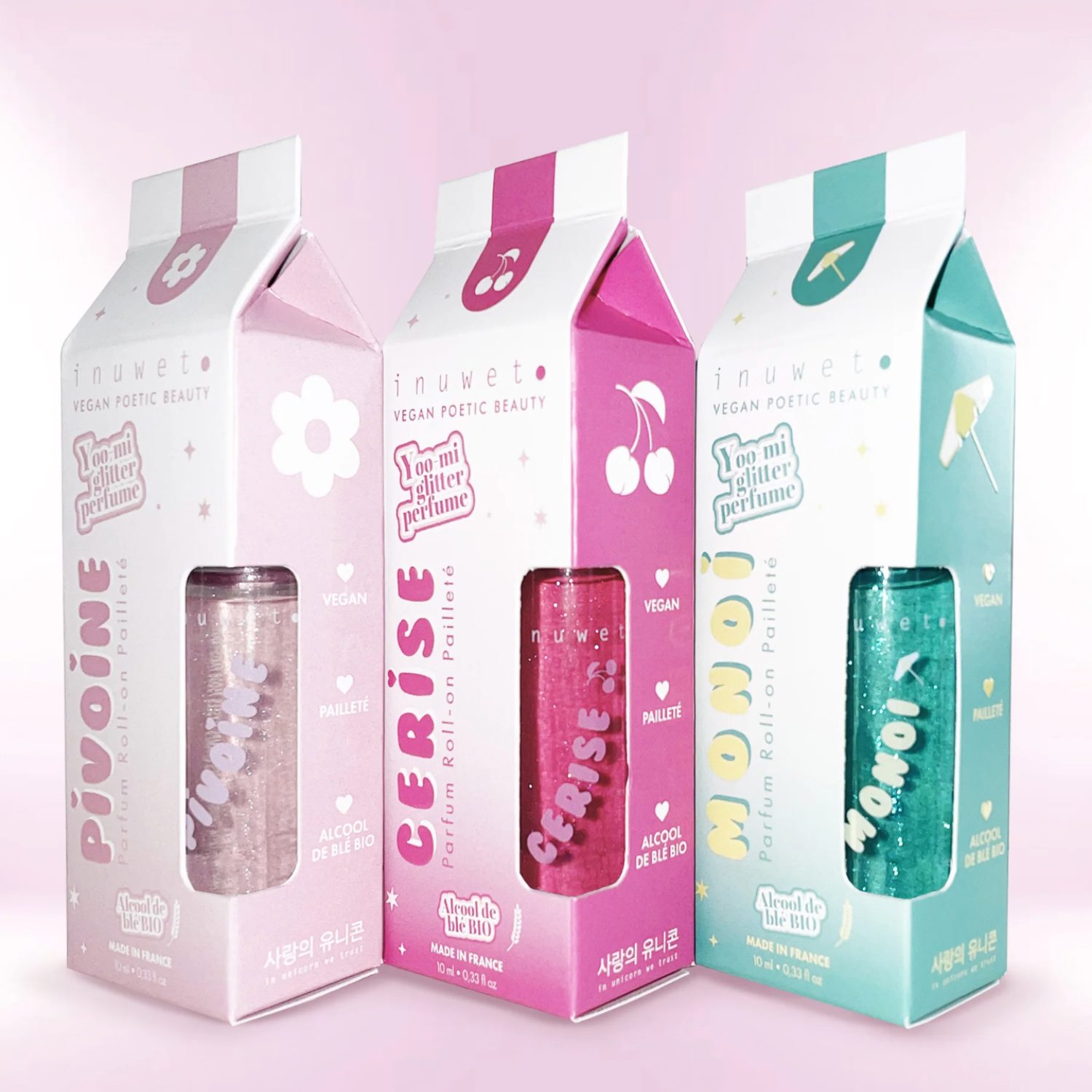 Parfum roll-on pailleté - Pivoine – Image 3