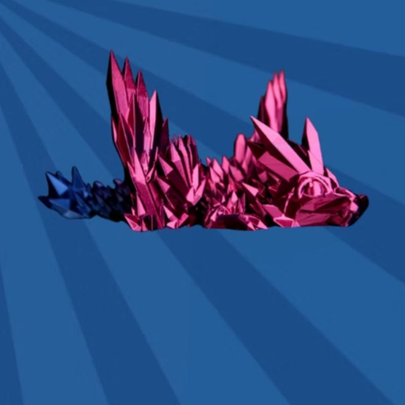 Dragon crystal ruby 3D