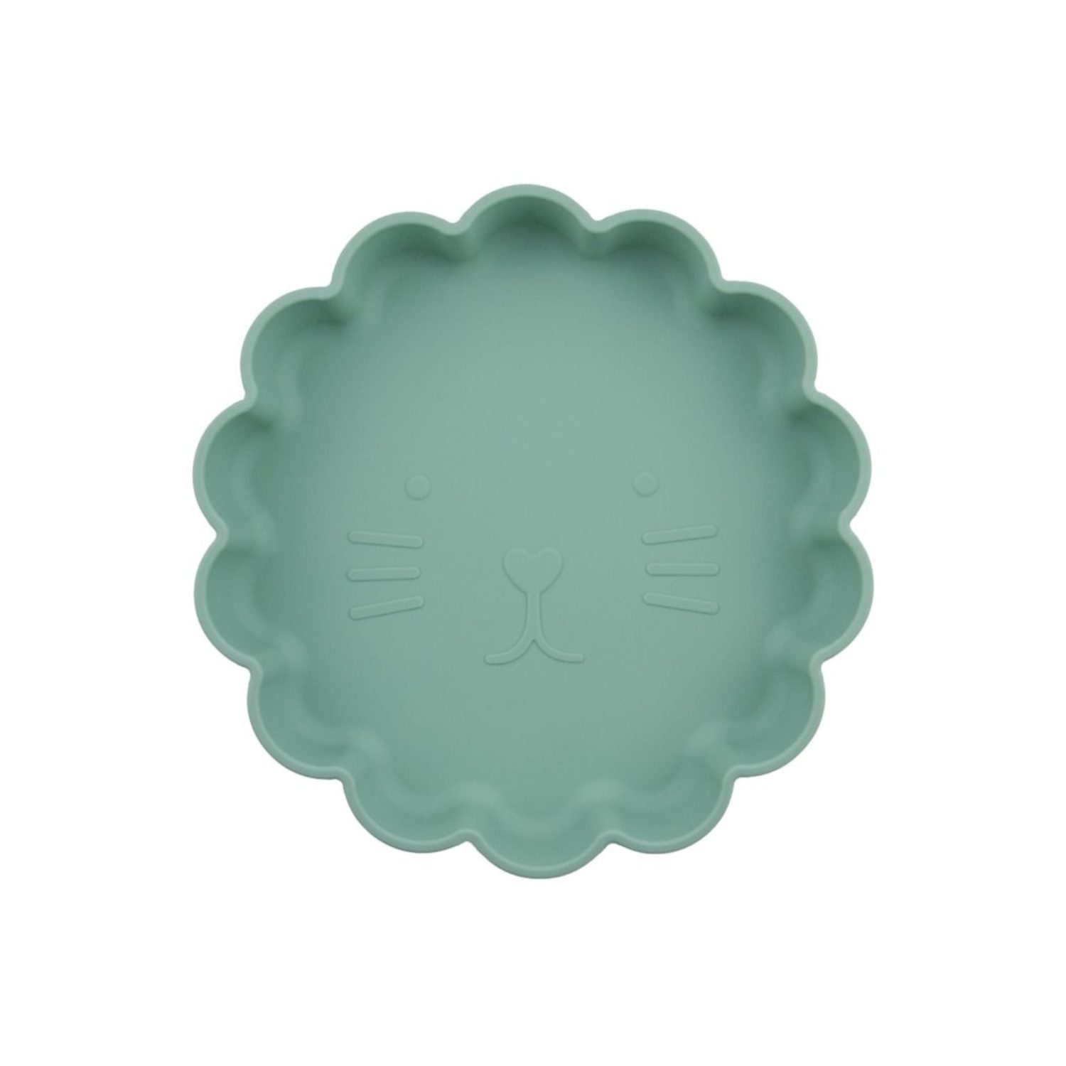 Assiette en silicone Chat - Menthe