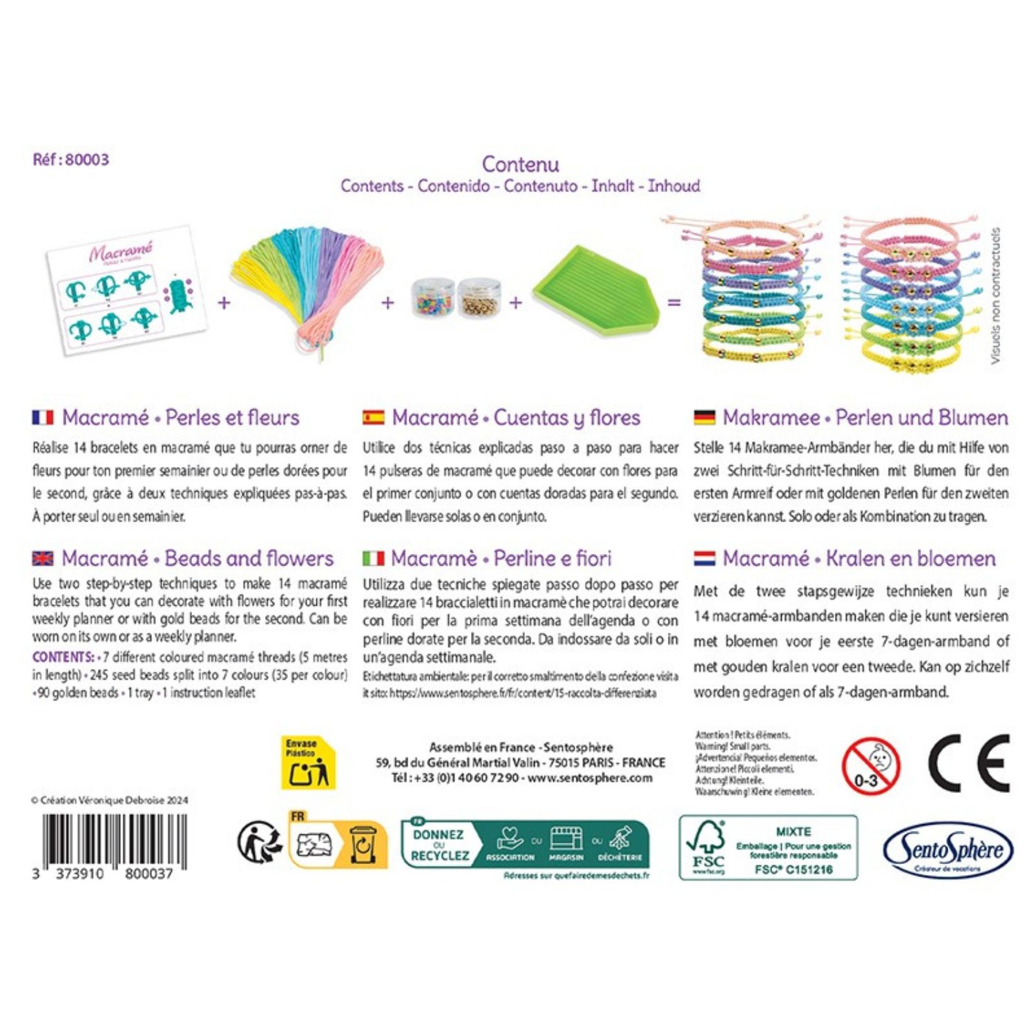 Bracelets Macramé - Perles et Fleurs – Image 3