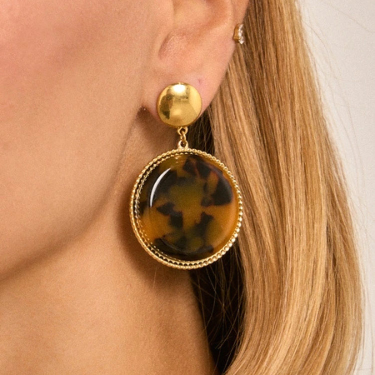 Boucles d’oreilles Rondes Léopard