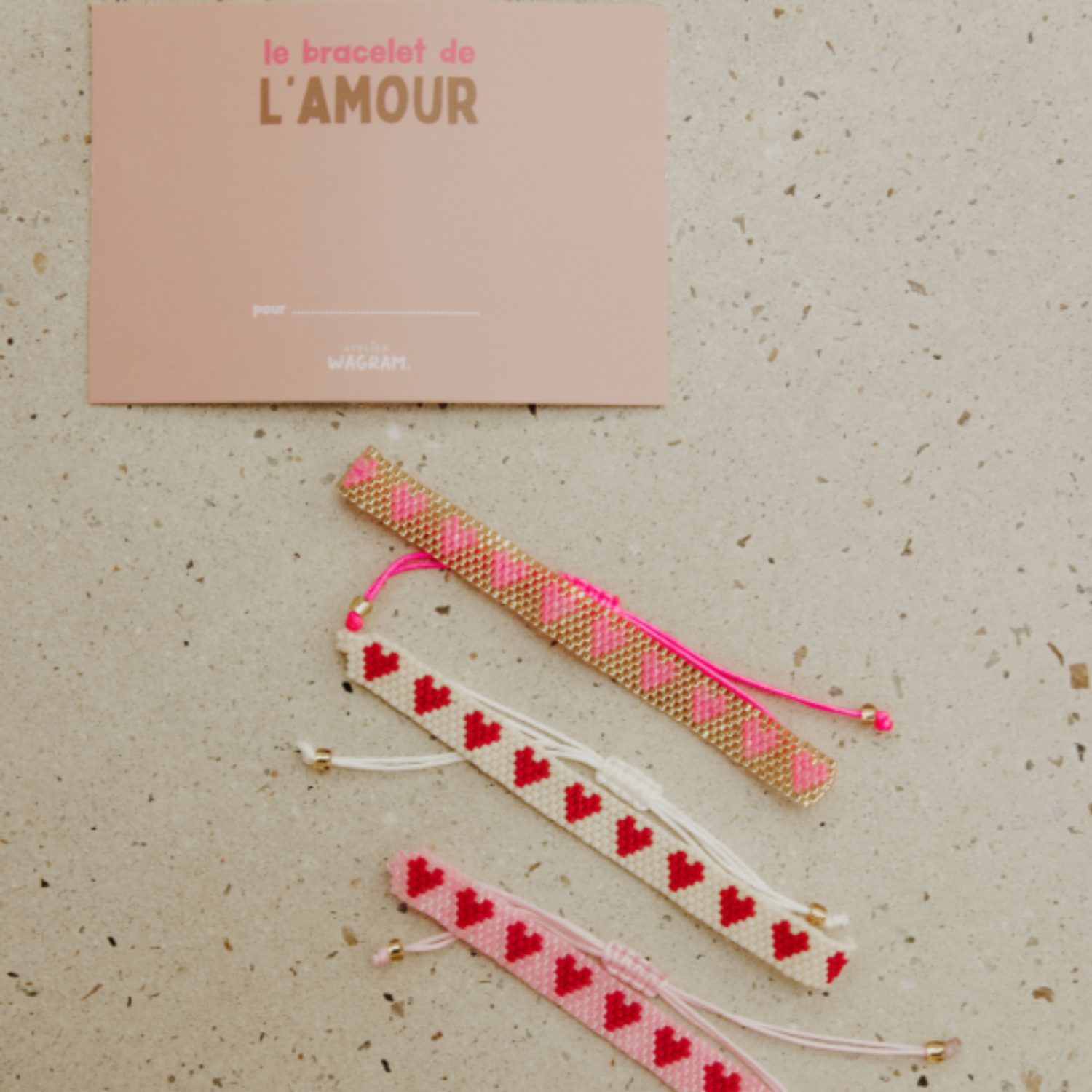 Bracelet de l’Amour – Blanc/Rouge – Image 3