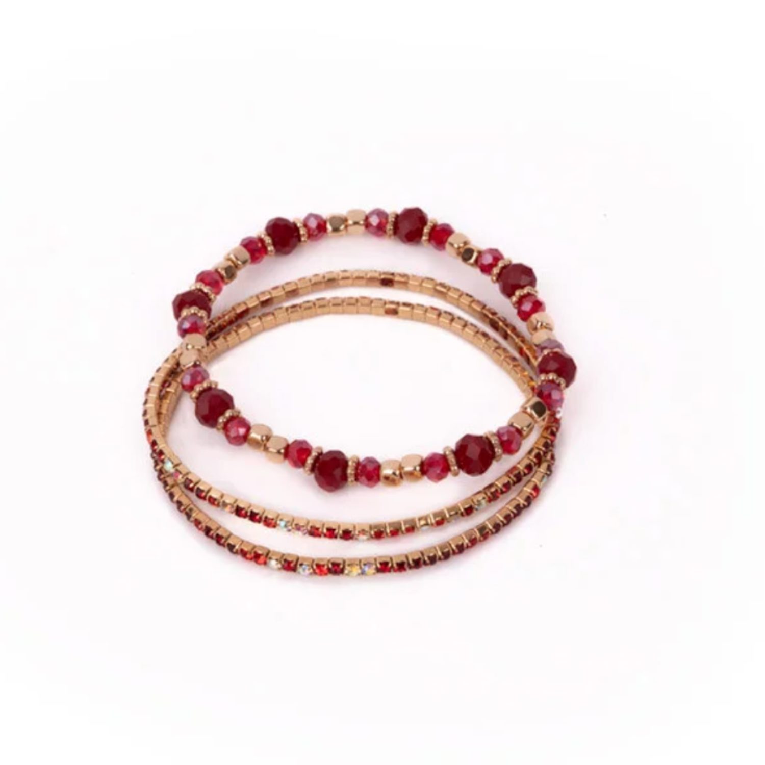 3 bracelets rouges de noël