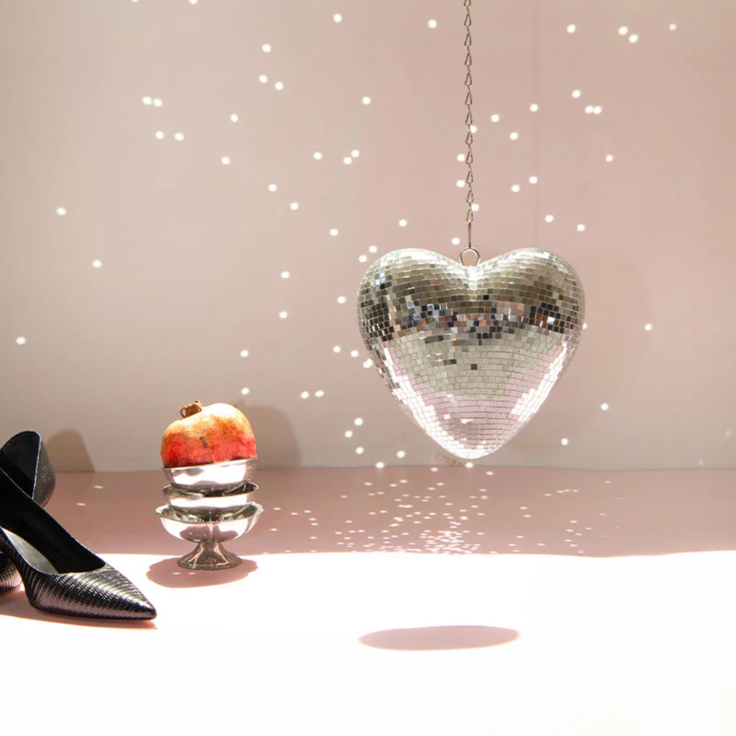 Cœur disco à suspendre