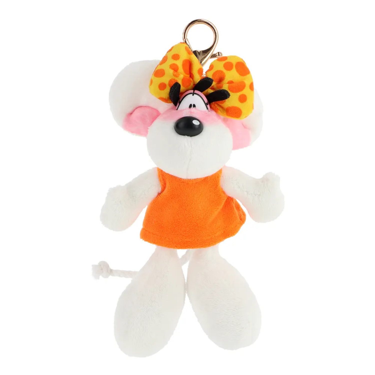 Porte-clés peluche Diddlina (robe orange)