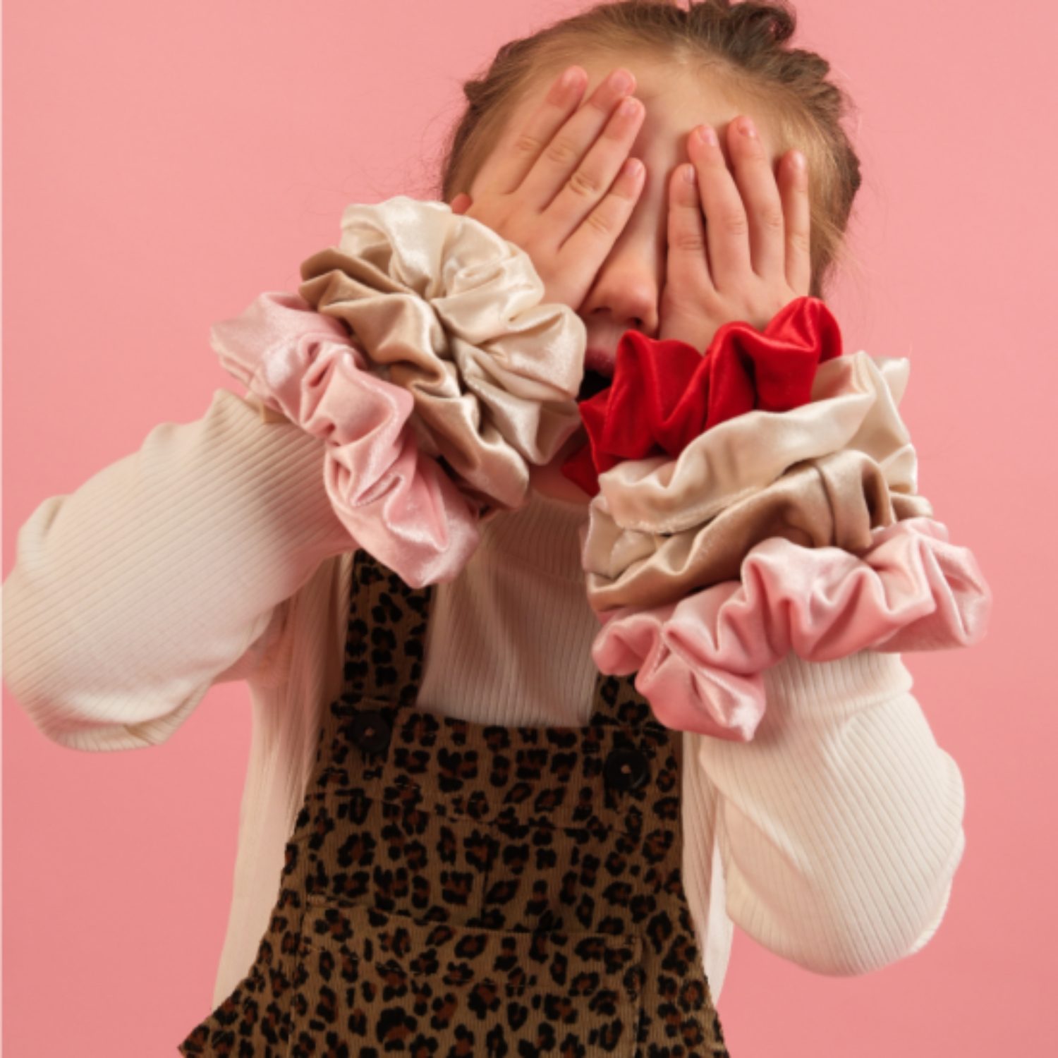 Chouchou velours rose – Image 2