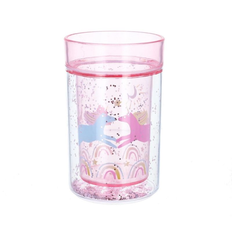 Verre à paillettes – Licornes