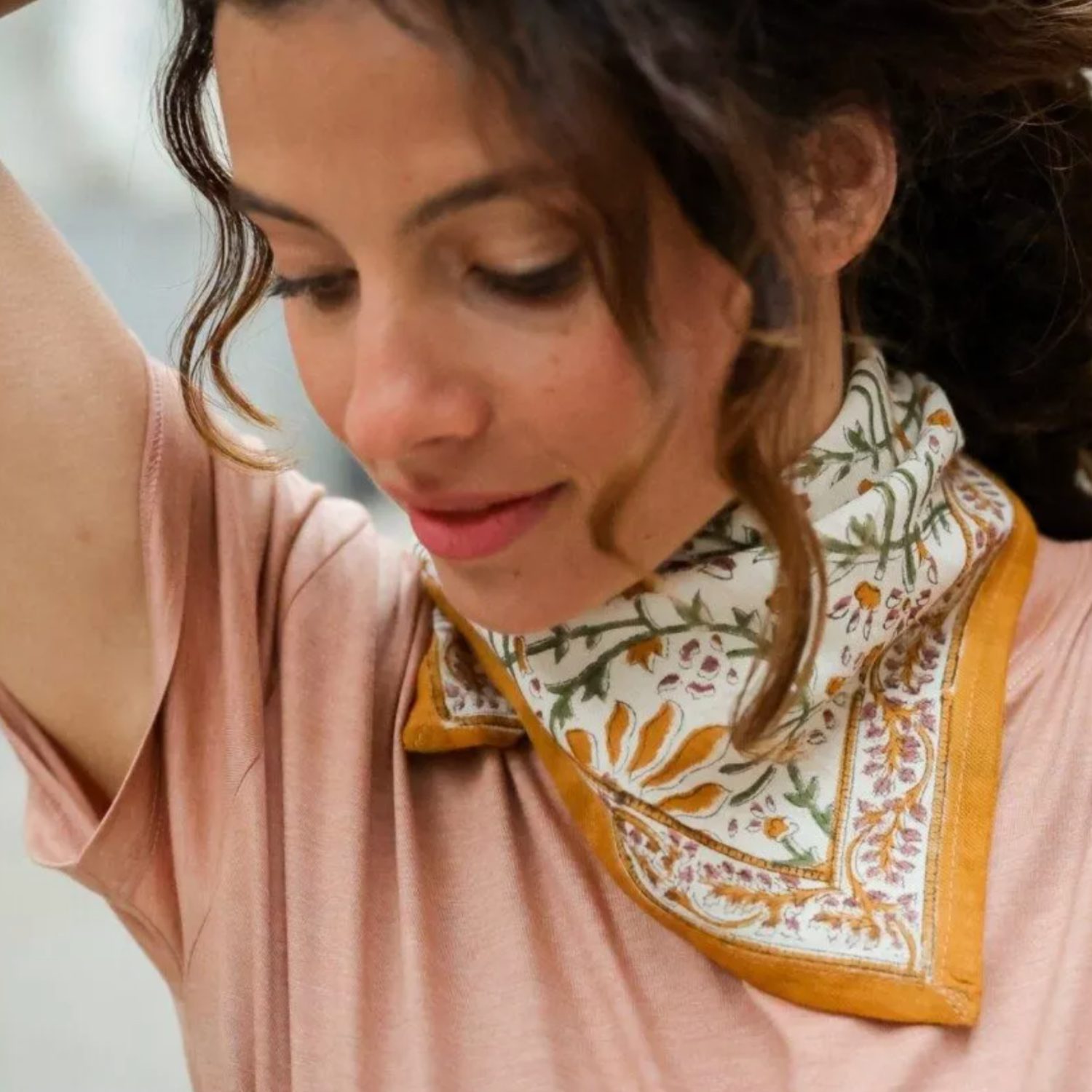 Petit foulard Palmyre - Caramel beurre salé – Image 2