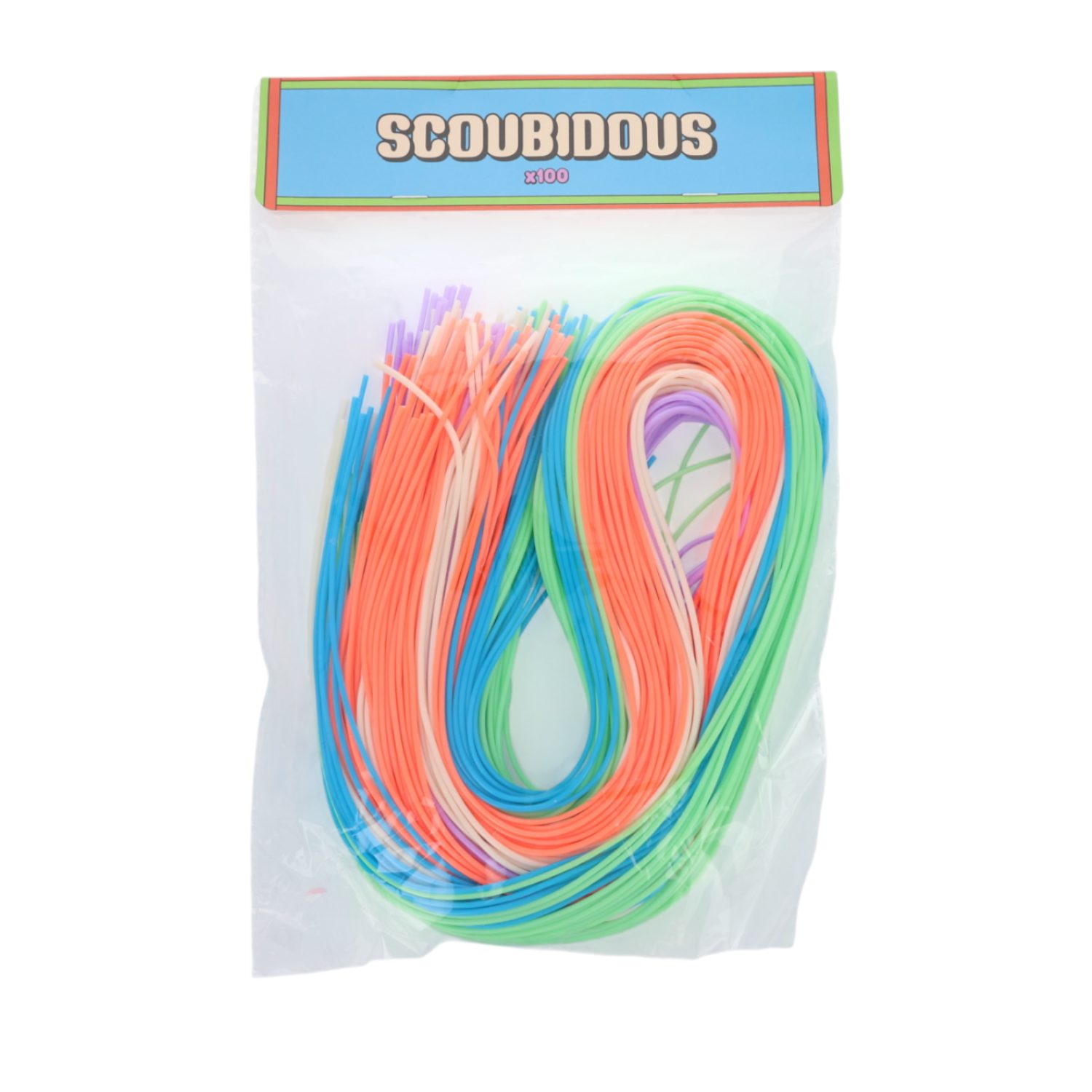100 scoubidous multicolores