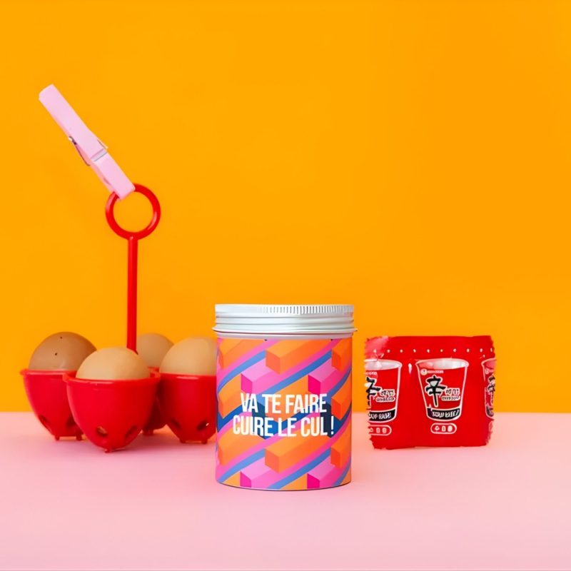 Bougie vegan parfumée – Va te faire cuire le cul