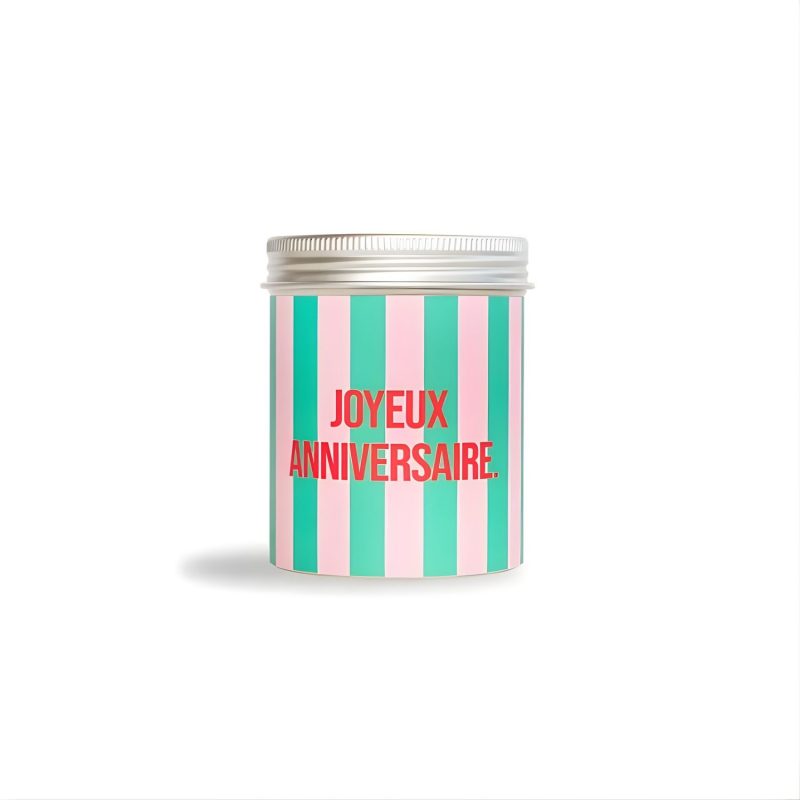 Bougie vegan parfumée – Joyeux anniversaire