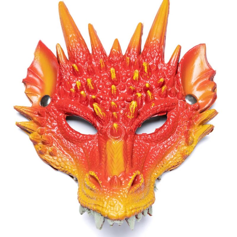 Masque de dragon rouge enfant