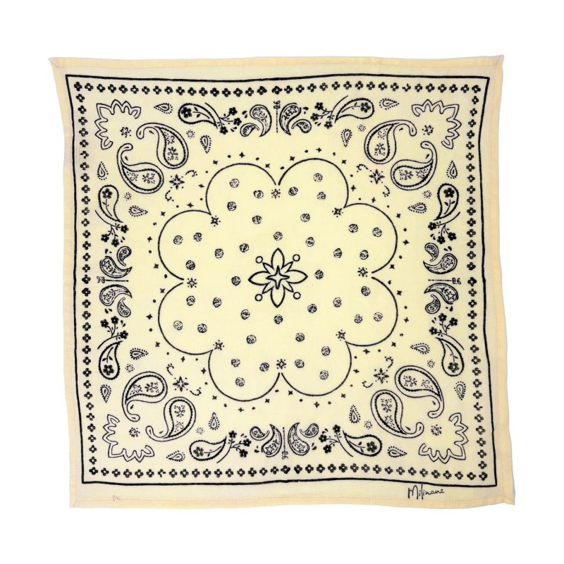 Grand foulard Oscar – Bandana milk 100x100 cm