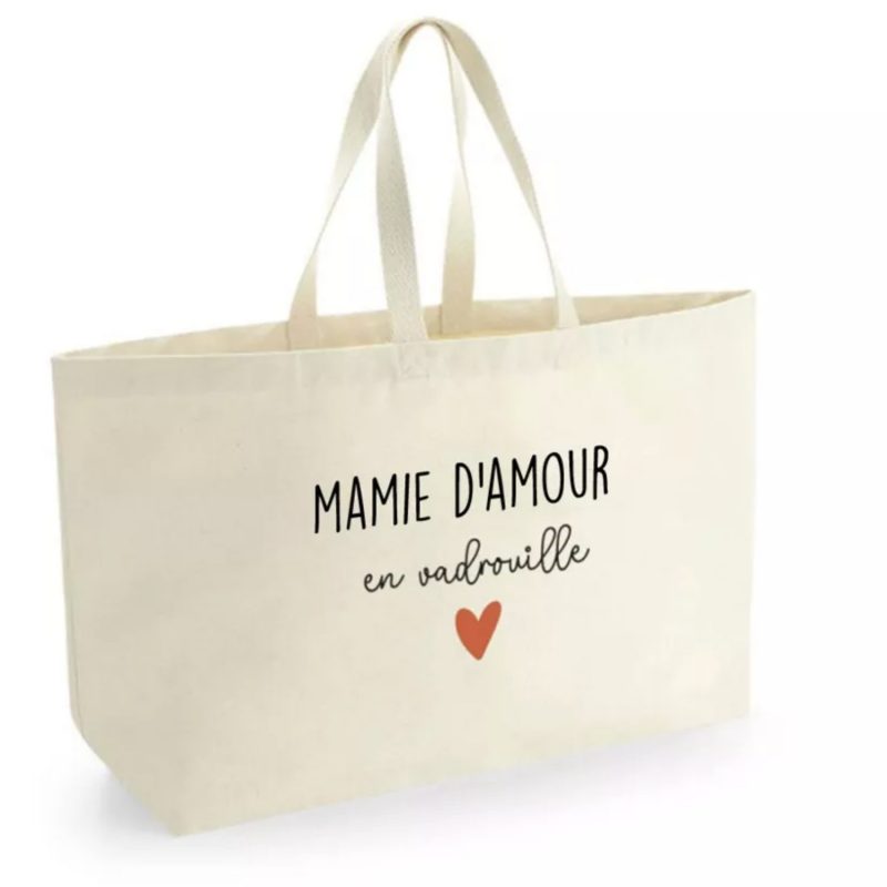 Grand sac "Mamie d'amour en vadrouille"