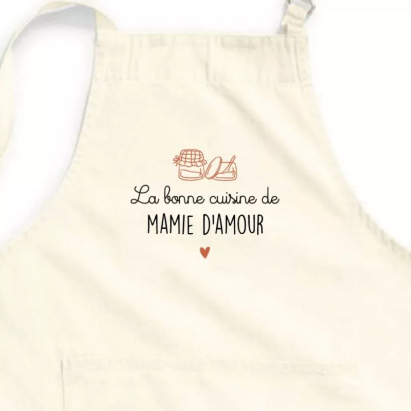 Tablier " La bonne cuisine de Mamie d'amour"