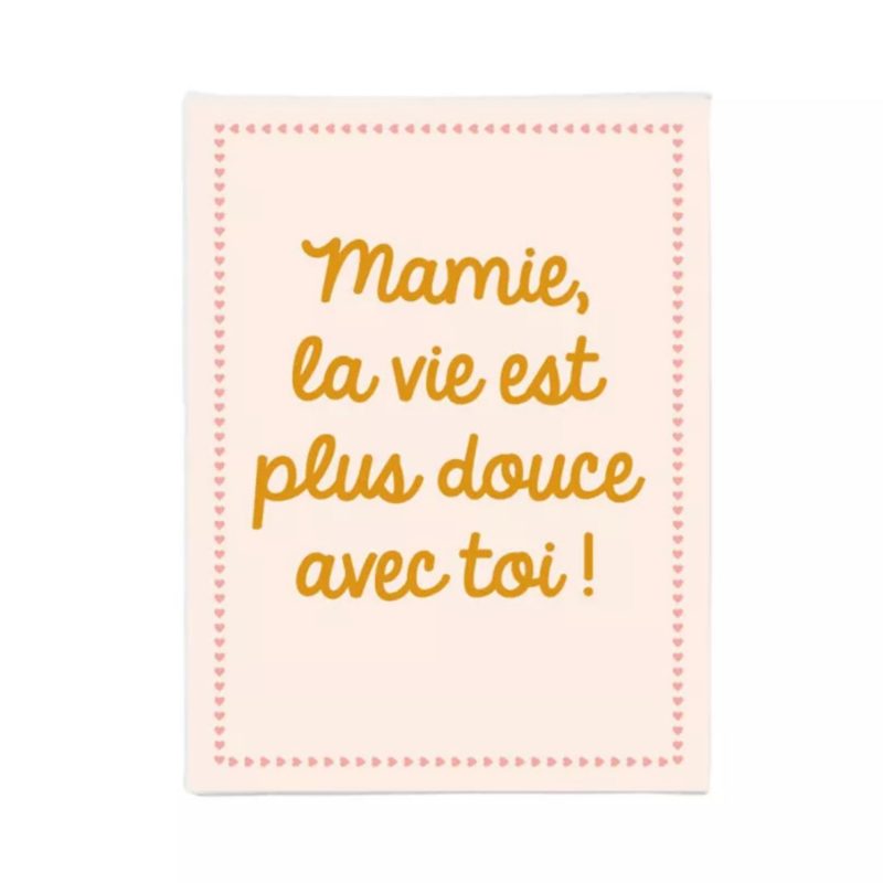 Toile "Mamie, la vie est plus douce avec toi"