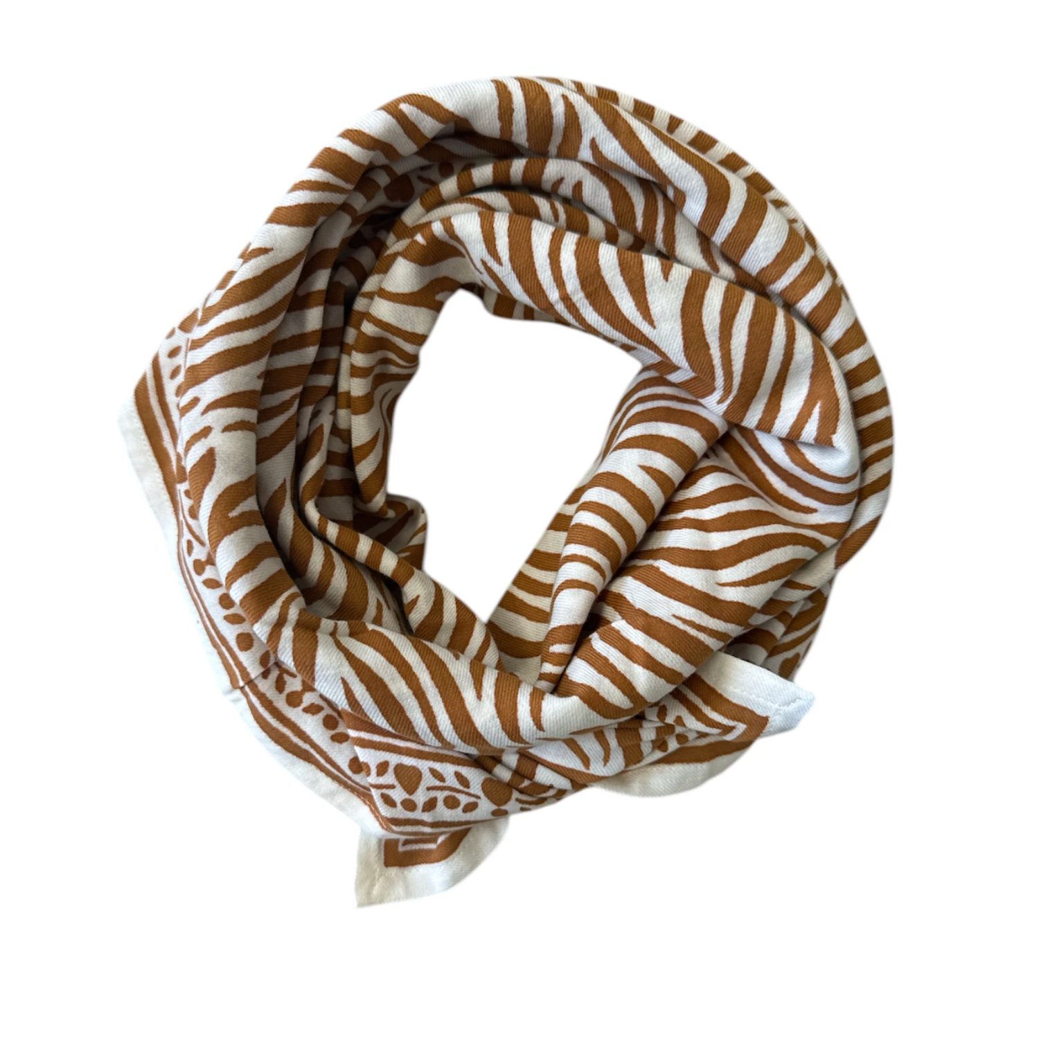 Grand foulard zèbre - Camel