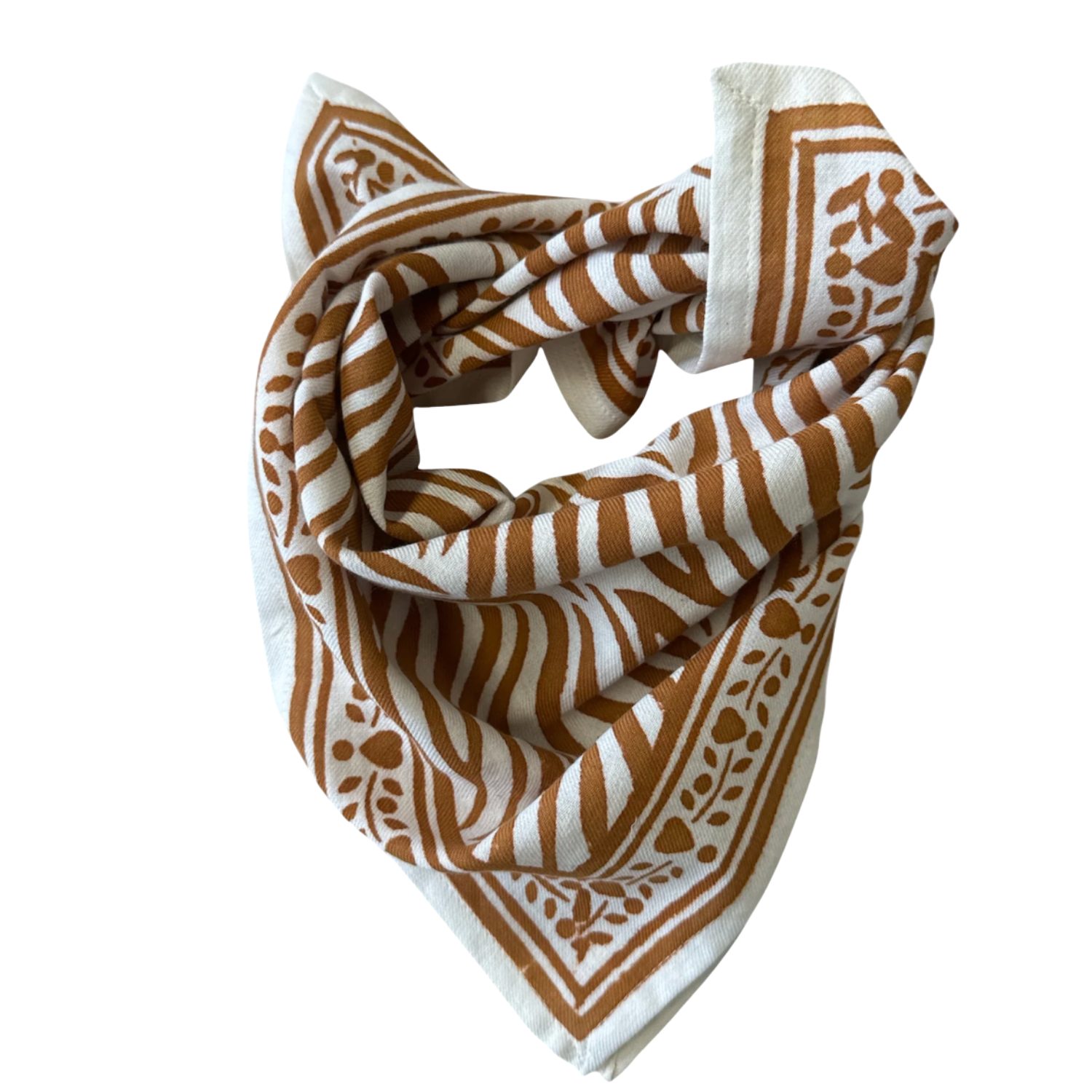 Petit foulard zèbre - Camel