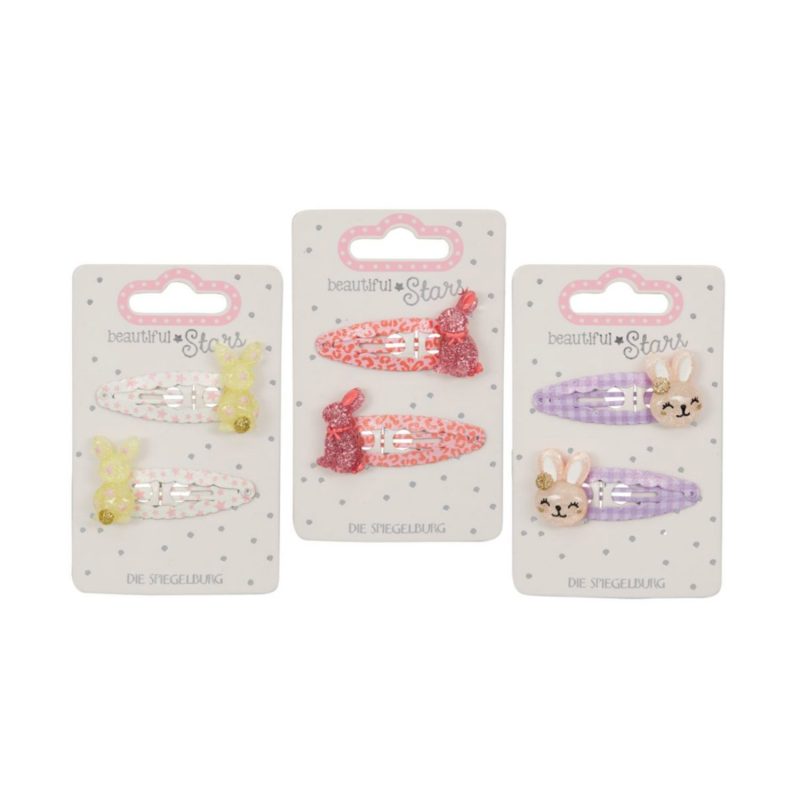 2 Barrettes clip lapin (modèle aléatoire)